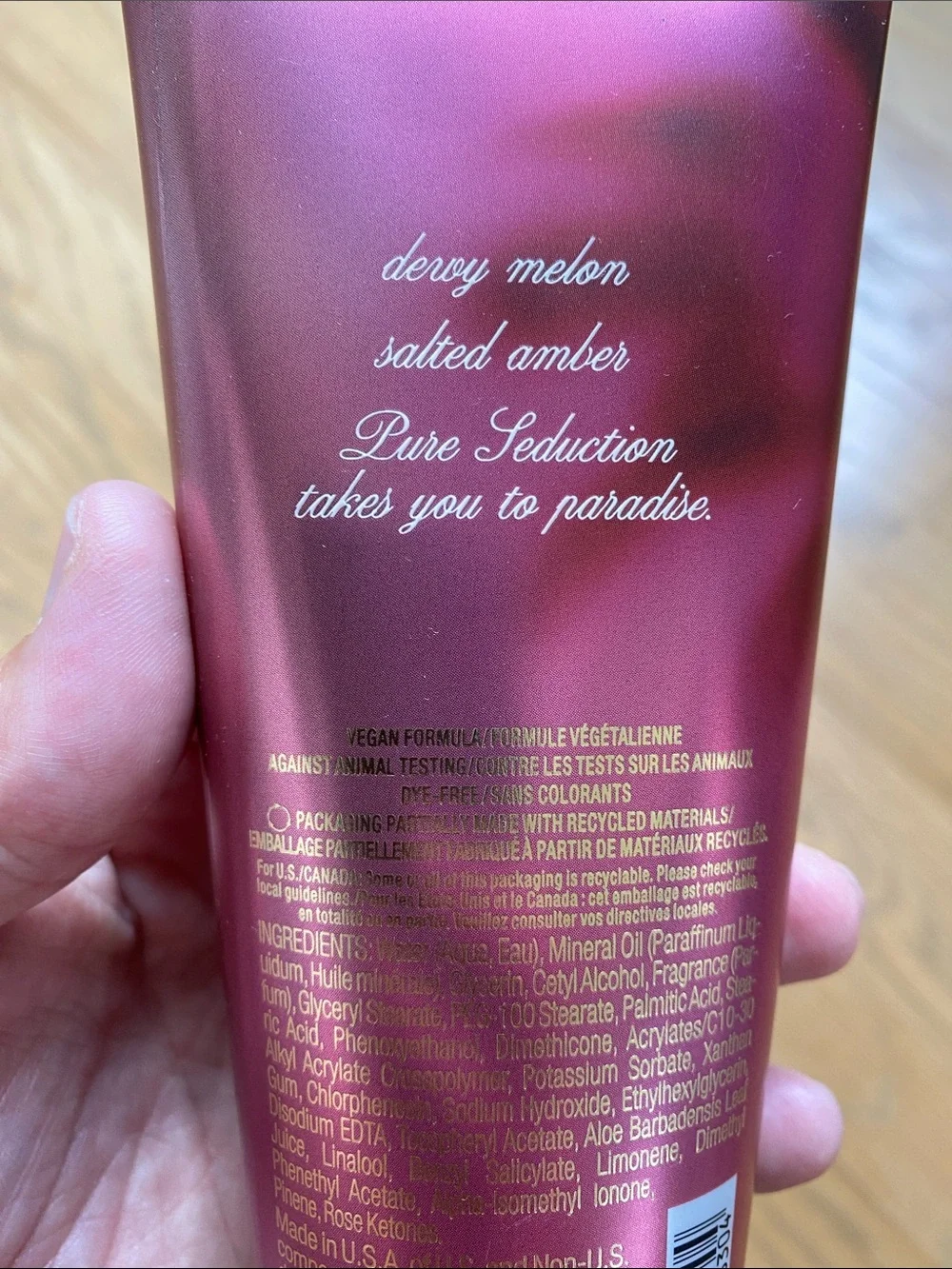 NWT Victoria's Secret Pure Seduction Vacation Fragrance Lotion - Pink